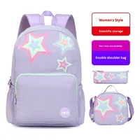 Nouveau Sac à Dos Scolaire Unisexe en Polyester pour Enfants (1re-6e Année) avec Bretelles Respirantes à Coussin d'Air et Motifs Dessin Animé