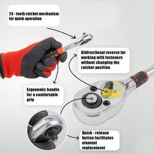 Juego de llaves de vaso profesional de 46 piezas, con accionamiento de 1/2 pulgada, de acero Cr-V, magnético, para coches, motocicletas y herramientas de bricolaje - Product Image 3
