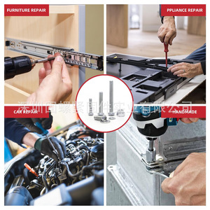 Carbon Steel Screw And Nut Set M3 M4 M5 M6 546pcs Assortment Kit With Washers For Repair And Assembly - Product Image 3