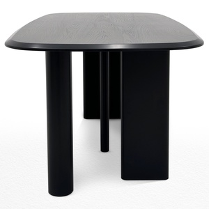 Table à manger noire robuste et moderne pour salle à manger - Product Image 5