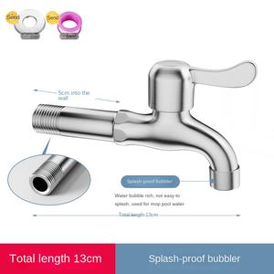 Robinet de jardin à long bec en acier inoxydable SUS304 G1/2, mural, à ouverture rapide, pour machine à laver, laverie extérieure et lavage de voiture - Product Image 6