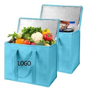 Bolsa Térmica de Algodón Resistente con Asas Duraderas y Cierres Dobles, Aislada, Reutilizable, Impermeable, para Compras, Alimentos y Paneles Solares - Product Image 1