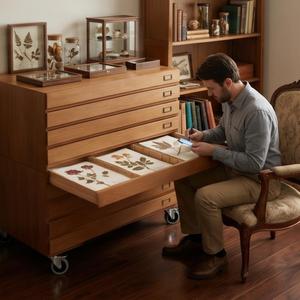 Modern <strong>Midcentury</strong> Solid Wood Dresser Living Room Vanity 8 Long <strong>Drawer</strong> Layered Pulling <strong>Chest</strong> <strong>of</strong> <strong>Drawers</strong> with Five Year Warranty - Product Image 4