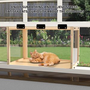 El <span class=keywords><strong>gato</strong></span> de la ventana descansa en el patio. La caja de la ventana <span class=keywords><strong>del</strong></span> <span class=keywords><strong>gato</strong></span> de madera se coloca en la <span class=keywords><strong>terraza</strong></span> de la ventana <span class=keywords><strong>del</strong></span> <span class=keywords><strong>gato</strong></span> interior - Product Image 4