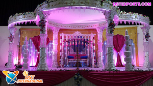 Magnífico Mandap de Cristal para Bodas Indias, Decoración de Ensueño para Bodas, Mandap de Cristal para Ceremonias de Boda del Sur de la India, LONDRES - Product Image 5