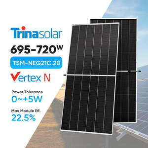Trina <span class=keywords><strong>Solar</strong></span> <span class=keywords><strong>Panel</strong></span> Stand Installation 695W 700W 710W 720W Bifacia Double Glass Topcon Paneles solares para toda la casa - Product Image 2