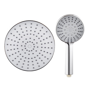 Pommeau de Douche Pluie Rond Argenté à Trois Vitesses avec Jet Puissant et Anti-Corrosion pour Salle de Bain - Product Image 2