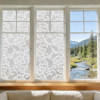 Film de fenêtre en PVC imperméable sans colle à adhérence statique, autocollant décoratif pour vitres de maison