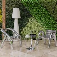 Meubles durables en acier inoxydable pour café, table et chaise de café, meubles de bar, ensemble de meubles de salle à manger