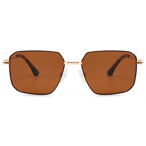 Men's Rectangle Metal Frame <b>Sunglasses</b> Mirror Lenses Full Rim Lightweight Casual Style Adult - Product Image 5