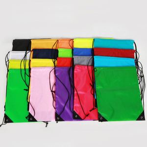 Promotional Professional 210d Polyester Travel Fitness Draw String Sack Pack Sports Backpack <b>Drawstring</b> <b>Bag</b> With Logo - Product Image 2