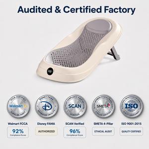 Transat de Bain Bébé Intelligent avec Détection de Température, Écran Anti-Buée, Support en TPE Souple, Pliable, Fixation Murale, pour Nouveau-né, Plus OEM - Product Image 6