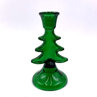 Vente en gros, décoration verte de la maison, décoration de Noël, plateaux de service en verre, arbre de Noël, tasse de cire vide, petite cloche, décor de festival