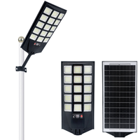 Lampe solaire de rue tout-en-un, contrôle intelligent par télécommande et capteur de mouvement, garantie de 2 ans pour jardin/allée