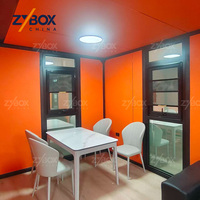 Bureau Modulaire Préfabriqué de Studio Créatif, Conteneur Extensible de Luxe 20ft 40ft avec Mur en Verre pour les Marchés Américain et Australien