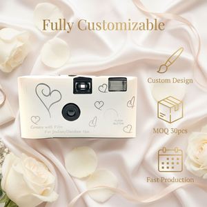 Cámaras Desechables Blancas para Bodas con Funda Personalizada, Proveedor al por Mayor de Cámaras Desechables para Recuerdos de Eventos - Product Image 1