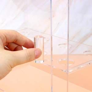 Armoire à cône gaufré en acrylique transparent 9 trous de haute qualité en gros pour magasin de détail - Product Image 6