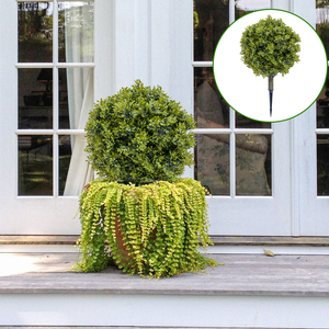 PZD-1-201A высококачественный натуральный пластиковый зеленый Милан травяной шар куст дерево Топиарий искусственная зелень растения кустарники - Product Image 1