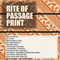 Kain Polyester Print untuk Acara Rite of Passage dan Reuni Keluarga, Custom 80-110 GSM, 45 Inch, 600 Yard per Bale