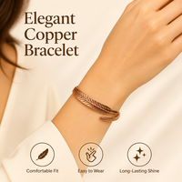 Gelang Manset Tembaga Murni Vintage Unisex Dapat Disesuaikan, Berukir Laser Motif Bulu, Tahan Gores, Tahan Benturan, Hipoalergenik