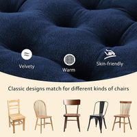 Coussin de siège carré matelassé en gros marine pour une utilisation en intérieur coussin de siège de couleur unie respirant de protection pour les fesses avec ceinture