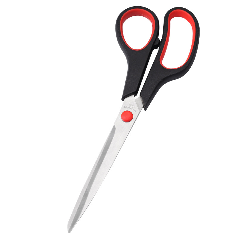 Прямая продажа от производителя, дешевые красные Многофункциональные Канцелярские принадлежности из нержавеющей стали для домашнего офиса, большие ножницы для офиса