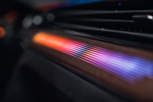 Luce ambientale dinamica in legno di carbonio per Volkswagen VW artion 2019-2020 <span class=keywords><strong>Passat</strong></span> B8 accessori per illuminazione interna a LED - Product Image 3