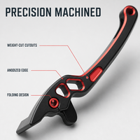 Levier de frein et d'embrayage universel en aluminium CNC pour scooter, style corne de bœuf, modification et amélioration du guidon ABS