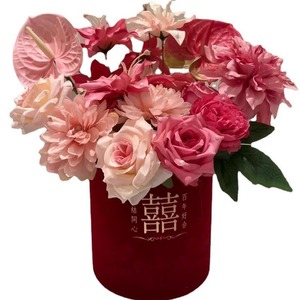 <b>Artificial</b> <b>Flowers</b> Rose Silk Hug Bucket Wedding Decoration High Simulation Reusable Home Decor - Product Image 5
