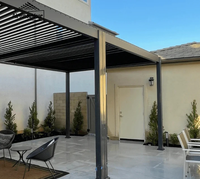 Pergola de jardin en aluminium pour terrasse extérieure chinoise, montage mural, facile à assembler, résistante aux rongeurs et à la pourriture