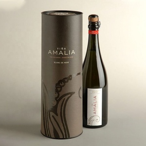 Boîte d'emballage cylindrique en carton kraft recyclable pour bouteille de vin, gobelet à whisky, tube en papier pour cocktail, design personnalisé - Product Image 2