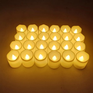 Flackernde elektrische Kerze, 24 Stück, batteriebetriebene <span class=keywords><strong>LED</strong></span>-Teelichter mit mehr als 200 Stunden Laufzeit in warmweiß für Hochzeit, Halloween, Weihnachten - Product Image 1