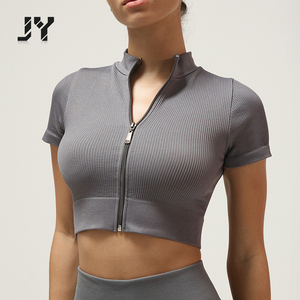 JY New Arrival Versatile Casual Women's Sports <strong>Short</strong> Sleeves Daily Wear Slim Fit and <strong>Skin</strong> Friendly Women's Yoga <strong>Short</strong> Sleeves - Product Image 1