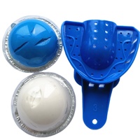 Kit de moulage dentaire en silicone, pâte d'empreinte blanche et bleue 20g/25g, haute qualité