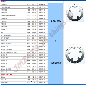 จานเบรกมอเตอร์ไซค์สำหรับ BMW F650GS F700GS F800GS GT.R S ST S1000XR HP2 K1200R.S Dominator จานเบรกแบบลอยด้านหลัง - Product Image 4