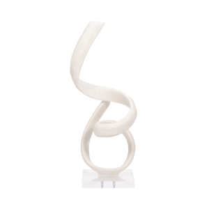 Scultura curva in resina di grandi dimensioni per l'arredamento di casa, ufficio, ingresso, tavolino da caffè, camera da letto. - Product Image 1