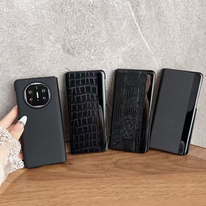 Nouvel arrivage : Étui fin en cuir véritable avec aimant et fonction veille automatique pour <span class=keywords><strong>Huawei</strong></span> Honor Magic V2, Vs2, <span class=keywords><strong>Mate</strong></span> <span class=keywords><strong>X2</strong></span>, X3, X5 - Product Image 1
