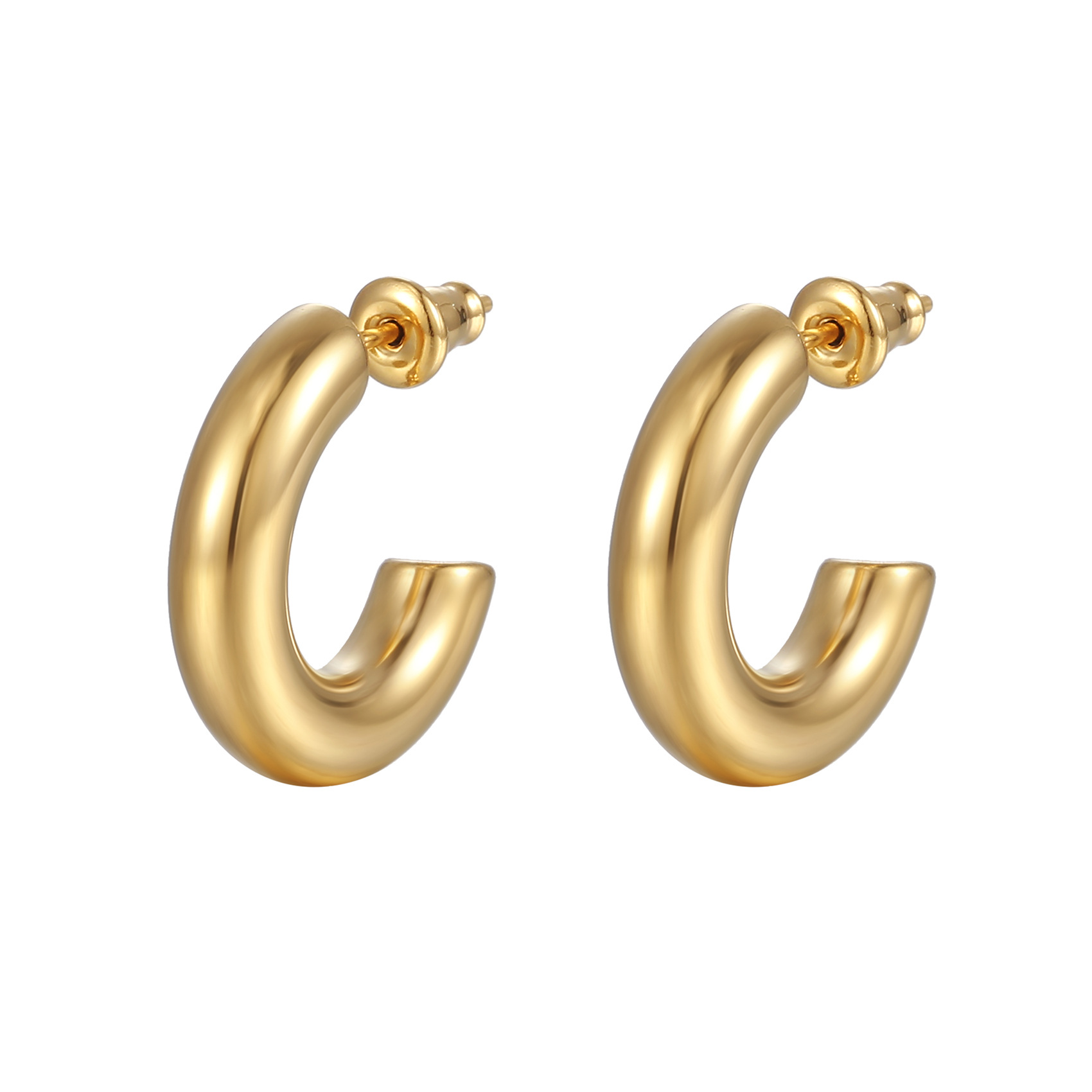 Boucles d'oreilles en forme de C or 5.0*30MM