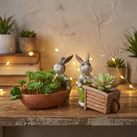 Pots de jardin Planters Roogo Wholesale Cute Rabbit Garden Flower Pot High Quality Autumn Harvest Series Succulent Plants Pot