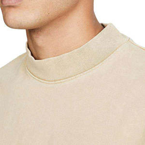 T-shirt uni oversize pour homme, style streetwear, coupe droite à épaules tombantes, en coton épais, coupe ample, pour l'été - Product Image 3