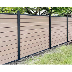 Clôture de jardin moderne Panneau de clôture de confidentialité en bois et plastique composite Écran de <span class=keywords><strong>balcon</strong></span> 1.8m Ensemble de clôture en bois composite Prix - Product Image 2