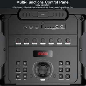 ZW-K60 200W Trolley Speaker BT5.0 Hifi 10000 MAh Battery with Wireless <strong>Mic</strong> Speakers Support Music Instrument <strong>Input</strong> Audio <strong>Input</strong> - Product Image 4