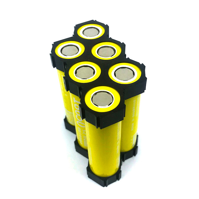18650 Battery Holder Black ABS Protective 3.7V Battery Clip Holder Box Storage Case Soldering Pin Copper Contacts DIY