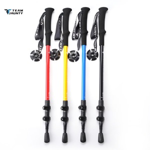 Bâtons de randonnée en alliage d'aluminium Team Jaunty, 63-135 cm, trois sections, verrouillage externe, pour la marche en plein air - Product Image 1