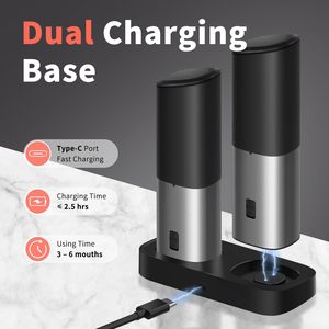 NEW 500mAh <b>Lithium</b> <b>Battery</b> <b>Rechargeable</b> Electric Gravity Salt and Pepper Grinder Set - Product Image 4