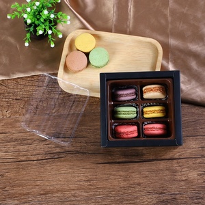 Boîtes à macarons de luxe, coffret de macarons français, boîtes à macarons noires, logo personnalisé - Product Image 2
