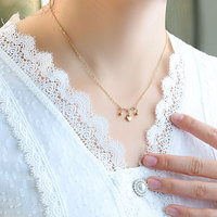 Collar con Colgante de Corazón y Borla, Chapado en Oro de 18k, Acero Inoxidable 316l, Hipoalergénico, con Circonita, para Mujer, Estilo Romántico