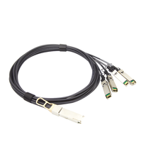 Câble DAC QSFP + 40G avec émetteurs-récepteurs à fibres optiques 1/3/5/7M avec 4x10G SFP utilisé pour le réseau FTTH/IP