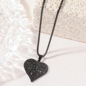 Pendentif Cœur ouvrable avec boîte à photo, Calligraphie Arabe Islamique Musulmane, en Acier Inoxydable, Bijou <span class=keywords><strong>de</strong></span> Mode pour l'Aïd, Vente en Gros - Product Image 5