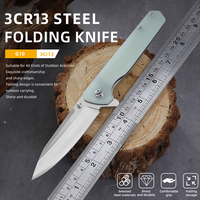 Couteau pliant industriel en acier 3Cr13 à pointe tombante, vente en gros, couteau de poche EDC avec manche G10 pour le camping en extérieur, directement de l'usine